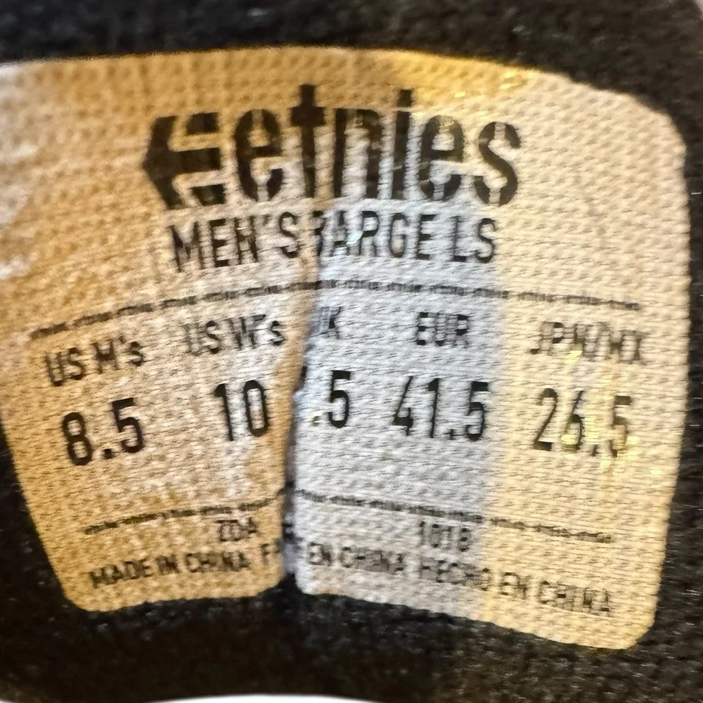Etnies Skateboarding Shoes Mens Size 8.5 Brown Suede Canvas Gum Sole‎ Low Top